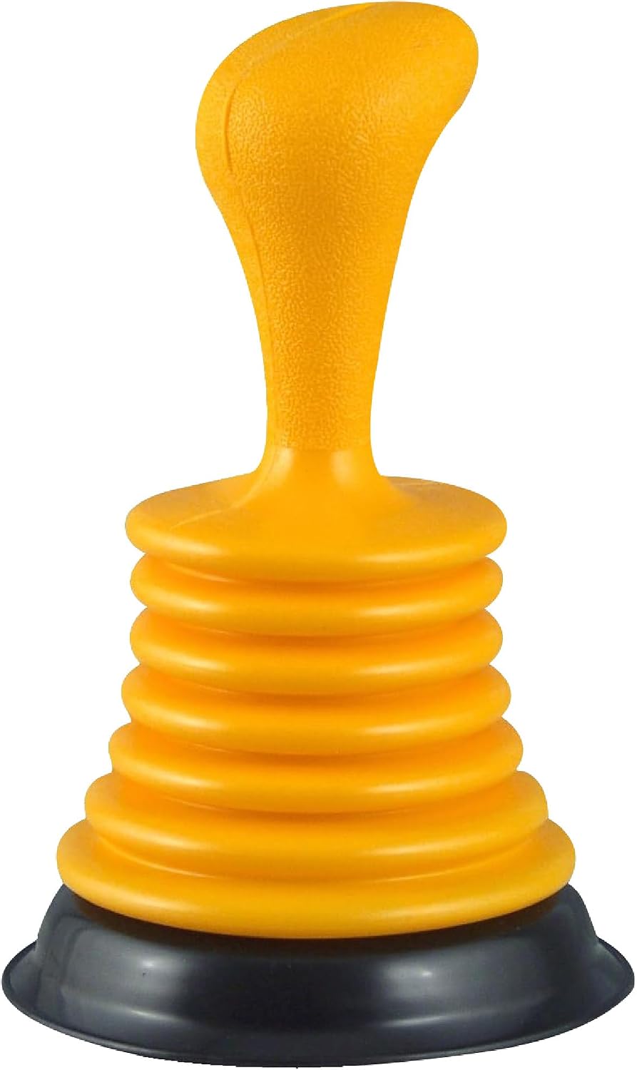 PlumbCraft Mini Drain Plunger, 11-Inch Bellows Sink Plunger for Kitchen & Bathroom Sinks, Heavy-Duty Clog Remover with Ergonomic Handle