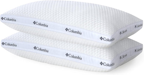 Columbia Ice Fiber Cooling Side Sleeper Pillows 2 Pack, Standard/Queen