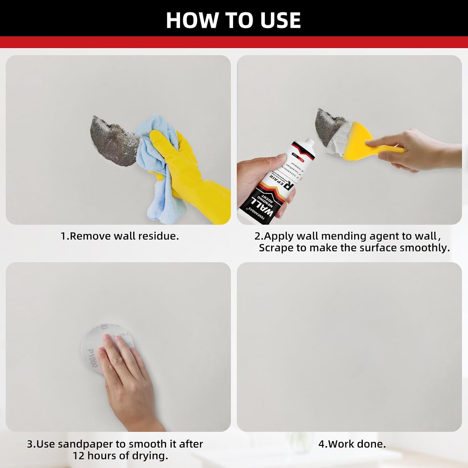Drywall Repair Kit, Drywall Hole Patch Repair Kit Spackle Wall Repair Kit