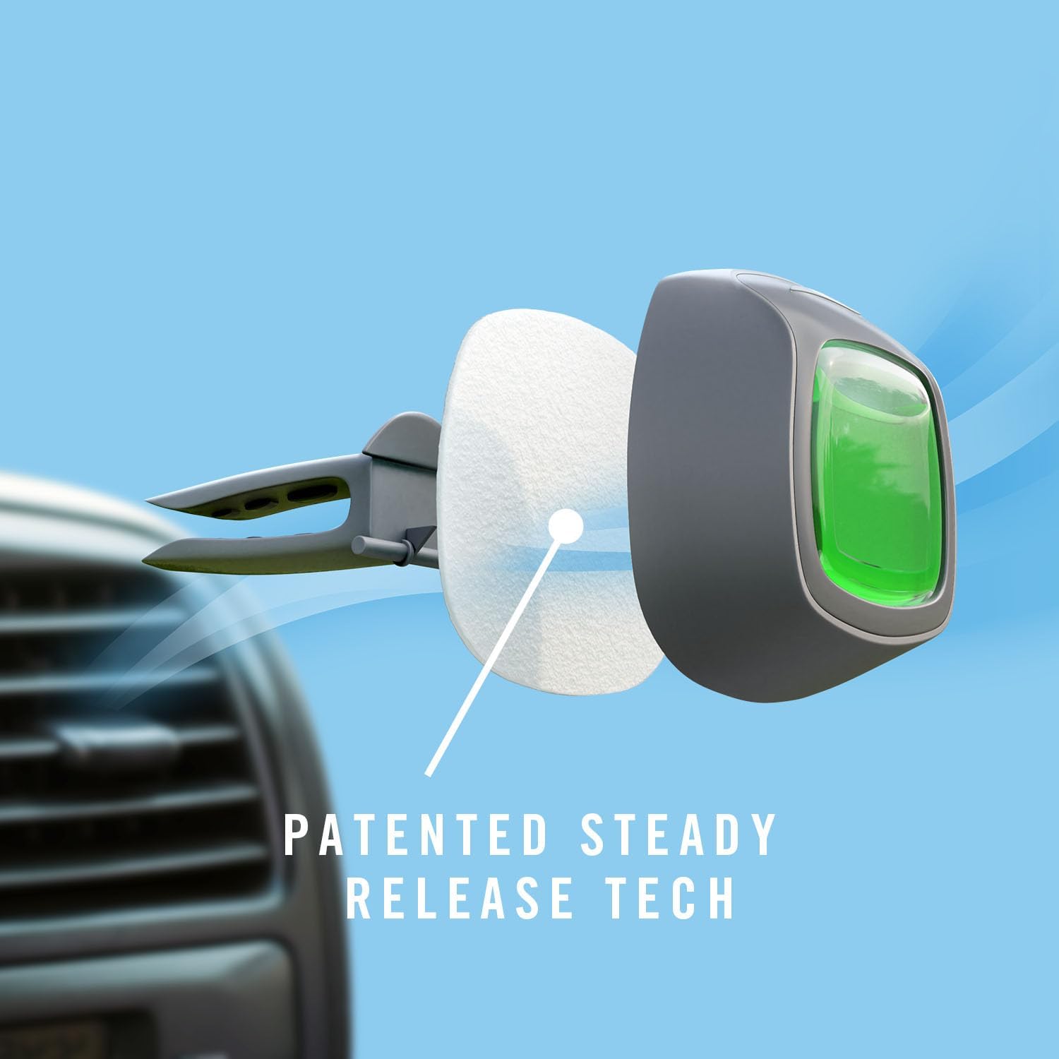 Febreze AUTO Air Freshener, Odor-Fighting Automotive Vent Clip, Scented Car Accessories, Long Lasting for Strong Odors, Cherry Blossom Scent, 2 Count
