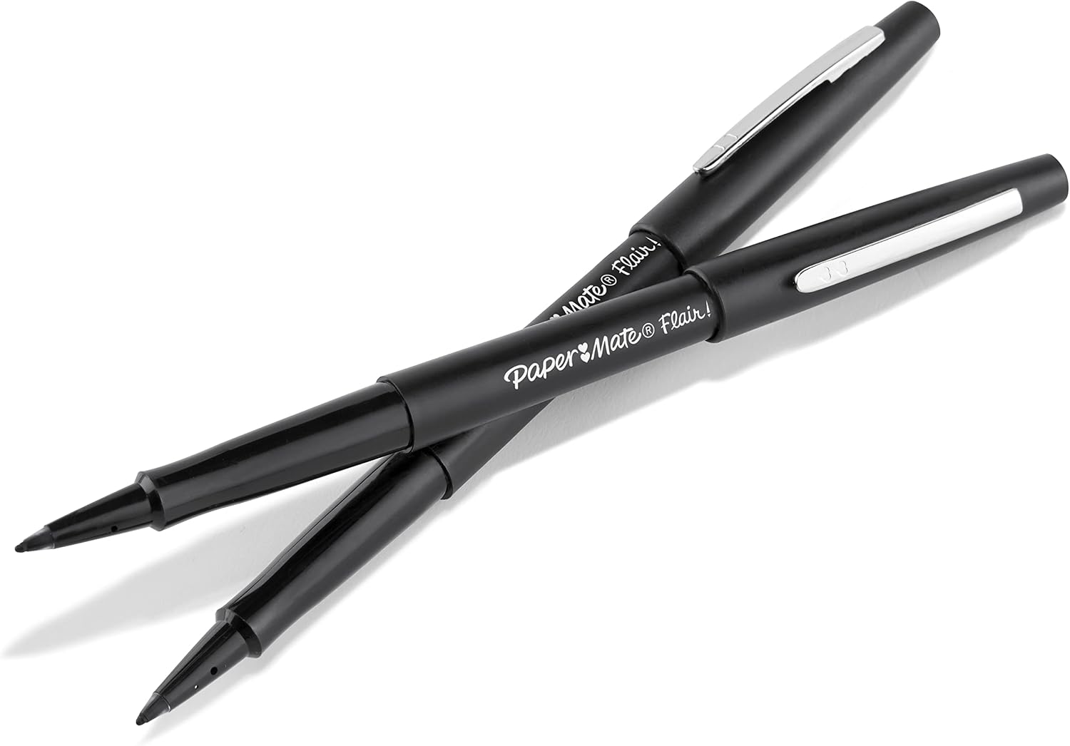 Paper Mate Flair Felt Tip Pens, Medium Point (0.7mm), Black, 2 Count