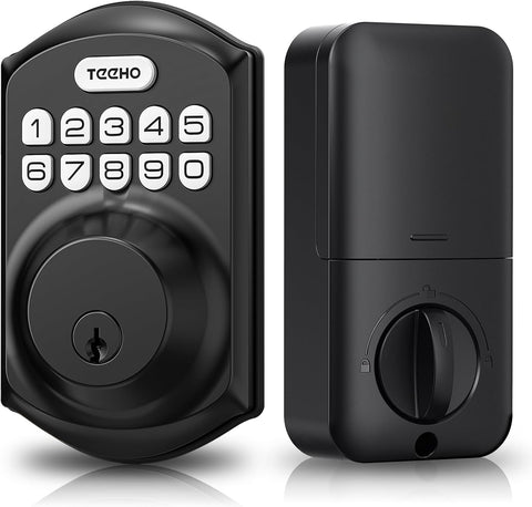 TEEHO TE001 Keyless Entry Deadbolt with Keypad for Front Door, Matte Black