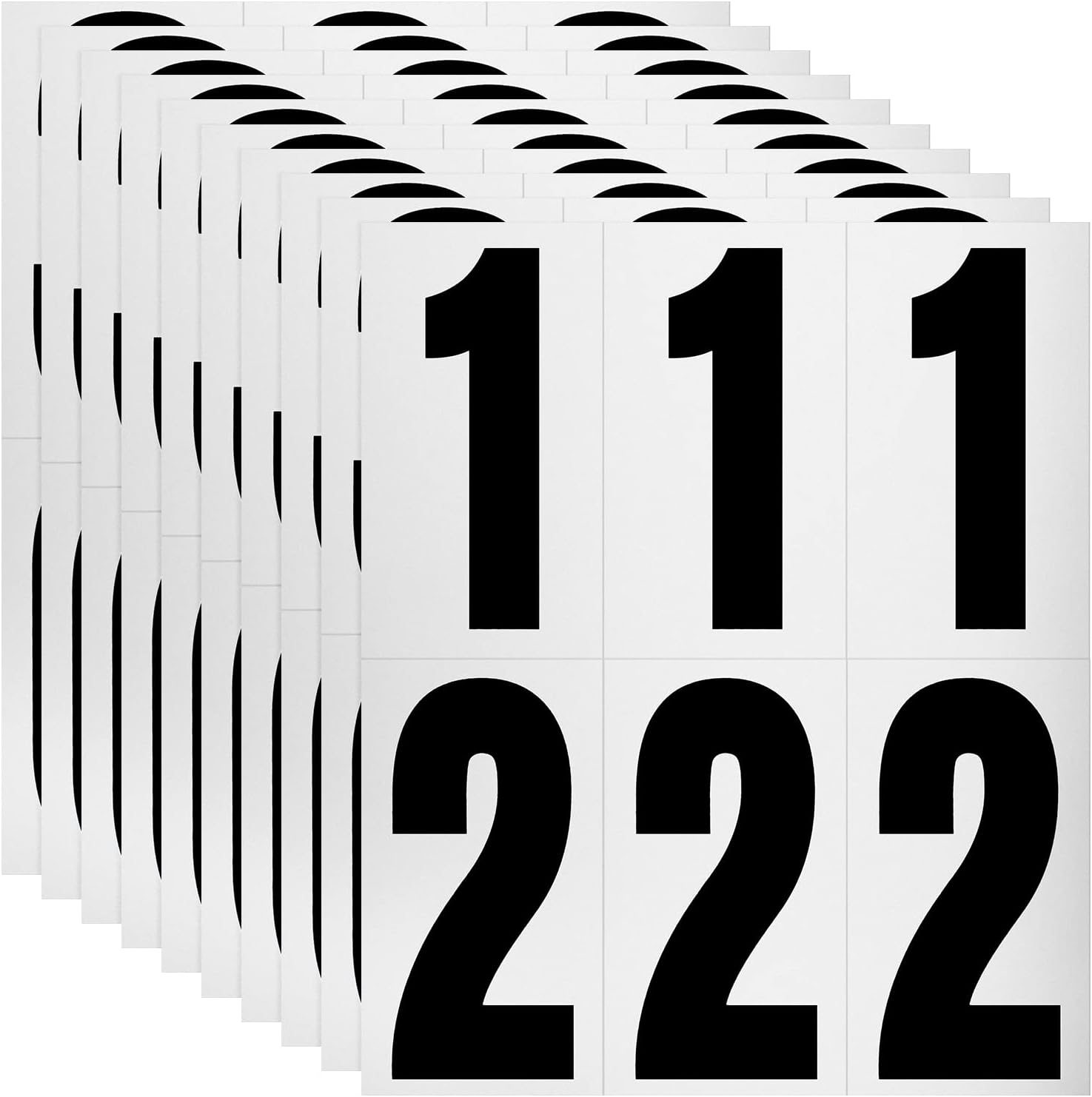 5 PACK 300 Numbers, Reflective Adhesive Mailbox Number Pack, 3", Waterproof Number Stickers for Signs, Door, Cars, Trucks, Home, Business, Address Number