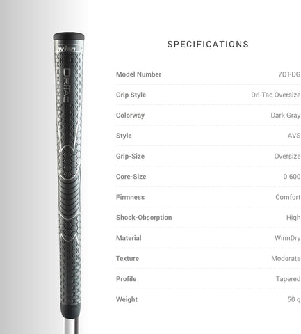Winn Dri-Tac 9 Piece Golf Grip Bundle