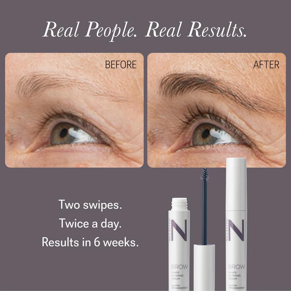 NULASTIN Shape Altering Eyebrow Serum, Brow Thickening & Enhancing, 0.1 oz