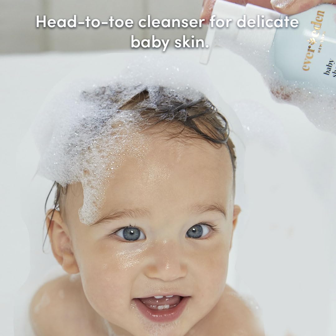 Evereden Baby Shampoo & Body Wash 2-in-1, Fragrance-Free, Vegan, 8.5 fl oz