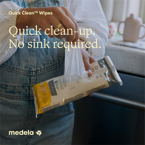 Medela Quick Clean Breast Pump Wipes, Plant-Based, 90 count