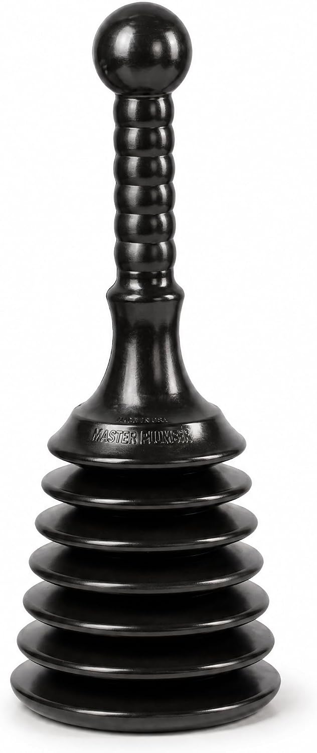 Master Plunger MPS4 Sink & Drain Plunger for Kitchen Sinks, Bathroom Sinks, Showers, and Bathtubs. Small and Strong Design with Large Bellows Commercial & Residential Use, Black