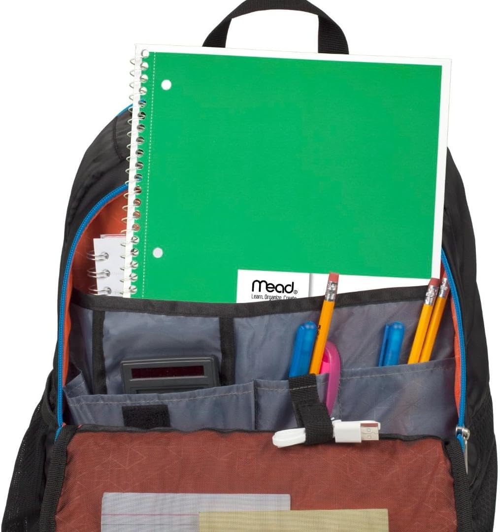 Mead Spiral Notebook, 6 Pack, 1 Subject, Wide Ruled Paper, 7-1/2" x 10-1/2", 70 Sheets per Notebook, Colors Will Vary (930201-ECM25)