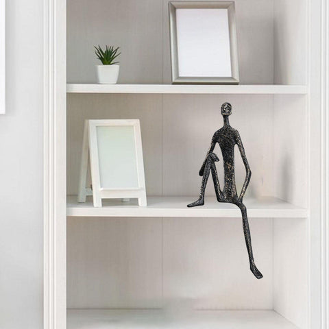 Dualoai Abstract Human Figure, Statue, Collectible Art Sculpture, for Living Room and, Table Decoration, Birthday Gift, C 9x9x28cm