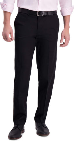 Haggar Men's Iron Free Premium Khaki Straight Fit Flat Front Pants