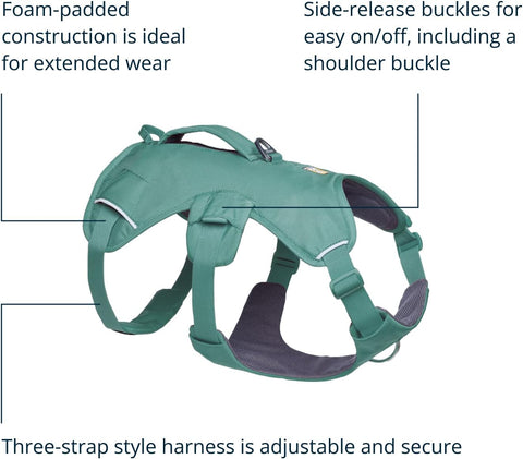 Ruffwear, Web Master Dog Body Harness, River Rock Green, Medium
