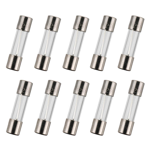 BOJACK 5x20 mm 10 A 10 amp 125 V 125 Volt 0.2x0.78 Inch F10AL125V Fast-Blow Glass Fuses (Pack of 10)