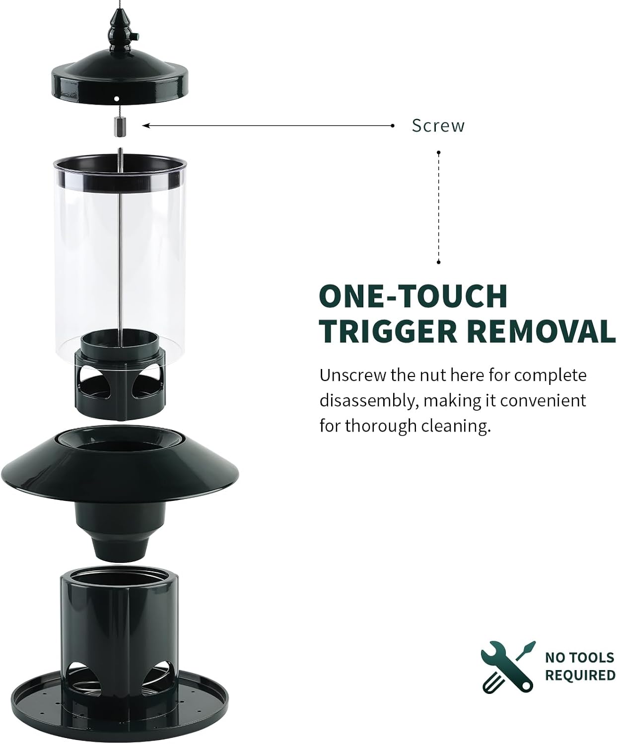 Squirrel-Proof Bird Feeder for Outdoor Wild Bird