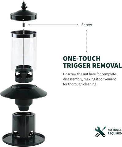Squirrel-Proof Bird Feeder for Outdoor Wild Bird