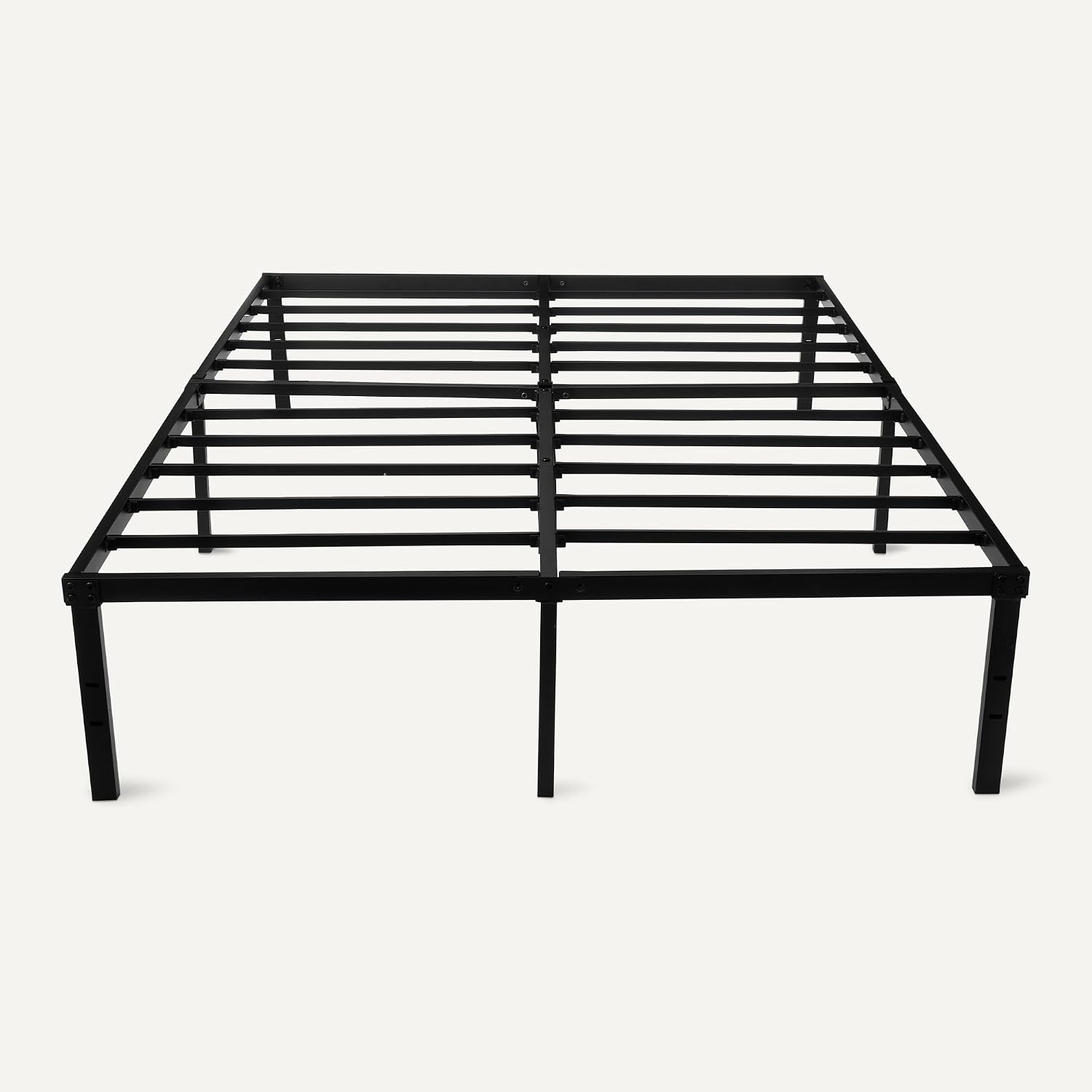 Amazon Basics - Metal Bed Frame, Non-Foldable Platform Bed, Easy Assembly, Full, 54W x 75L in, Black