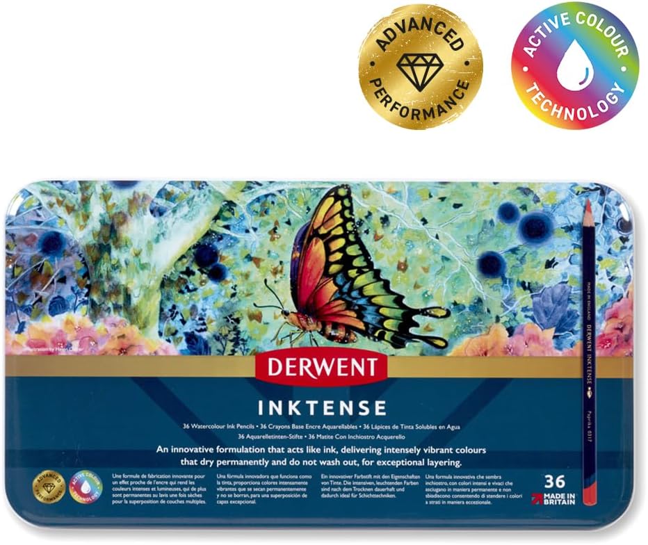 Inktense 36 Piece Water Soluble Colored Pencil Set