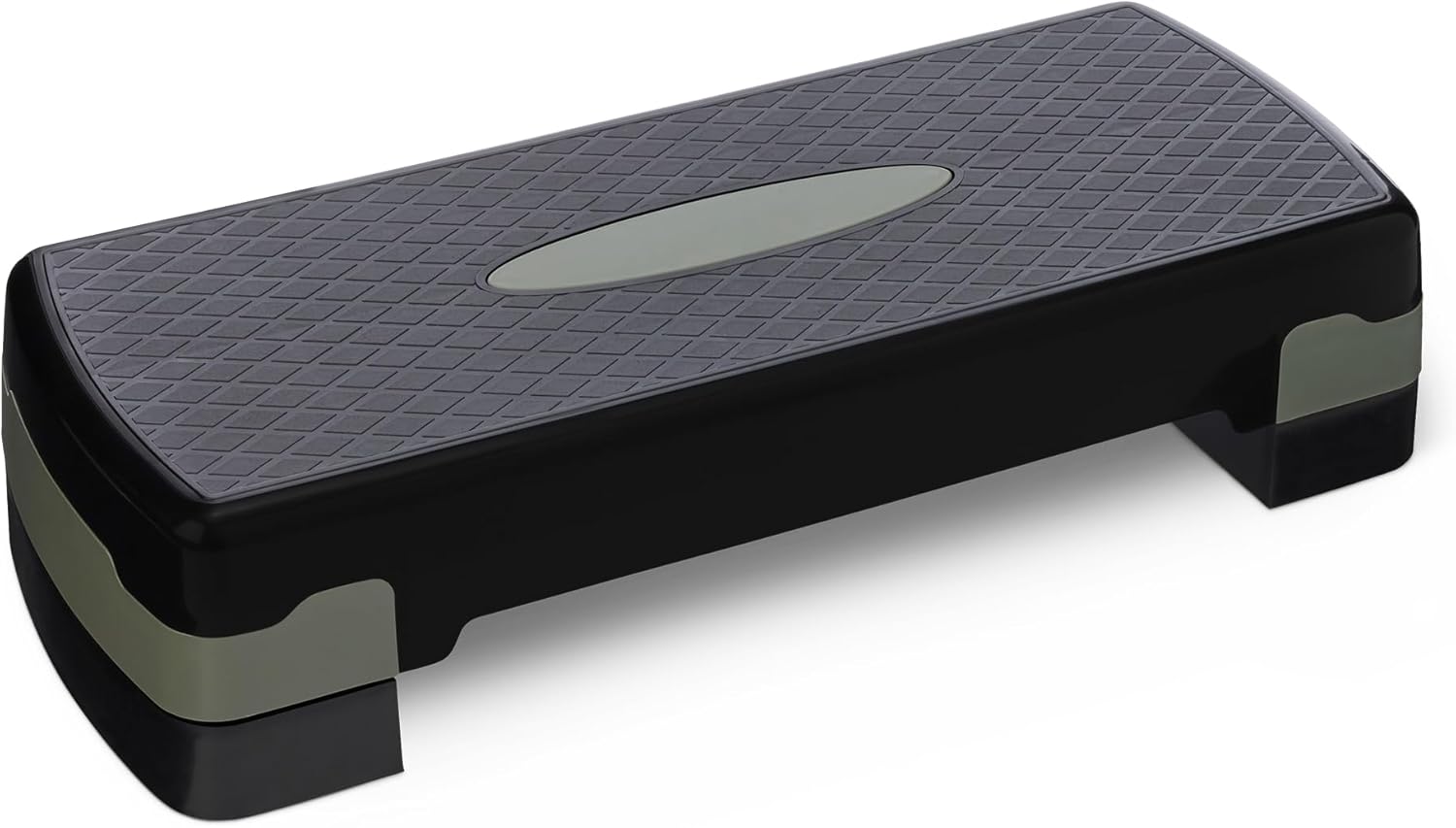 Amazon Basics Aerobic Exercise Step Platform, Adjustable Workout Stepper for Home Fitness, 27", Black/Grey
