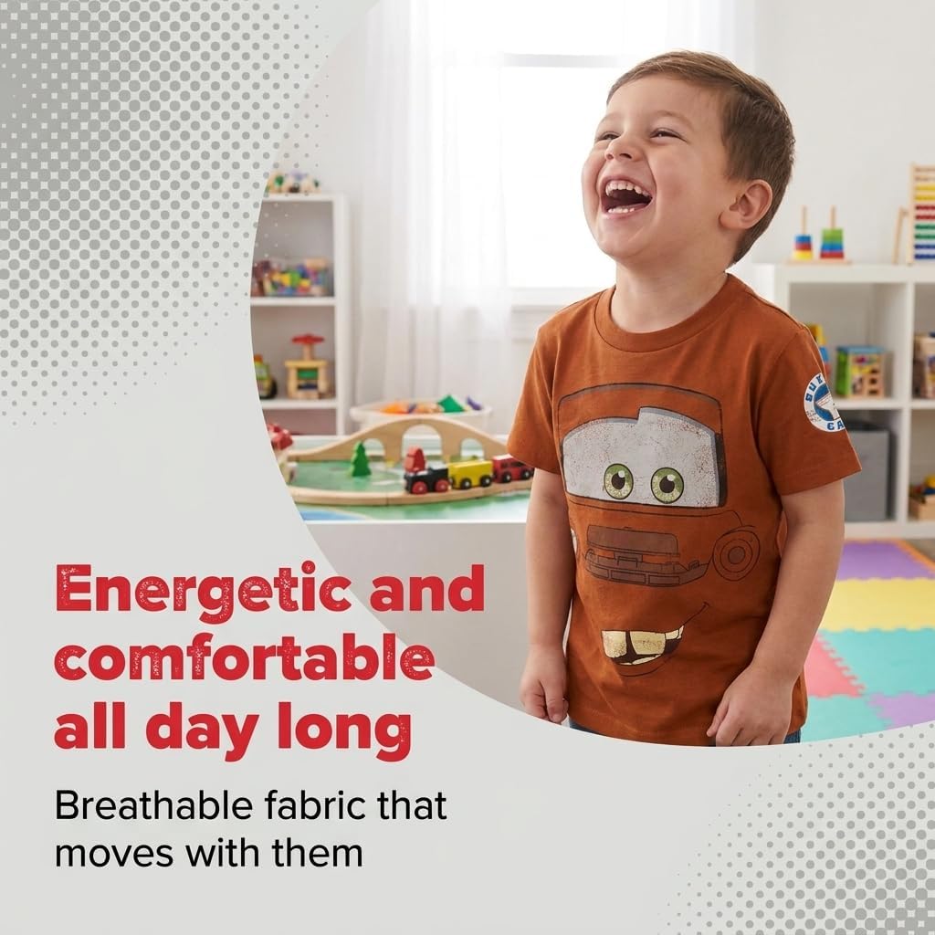 Disney Cars Boys' 3-Pack T-Shirts for Baby & Kids