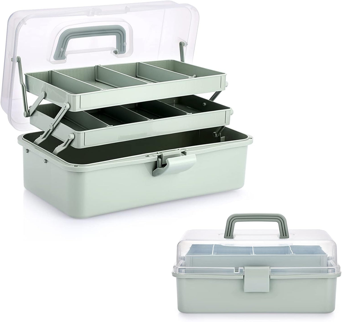 BTSKY 3-Layer Plastic Dividing Storage Box Craft Organizer and Storage