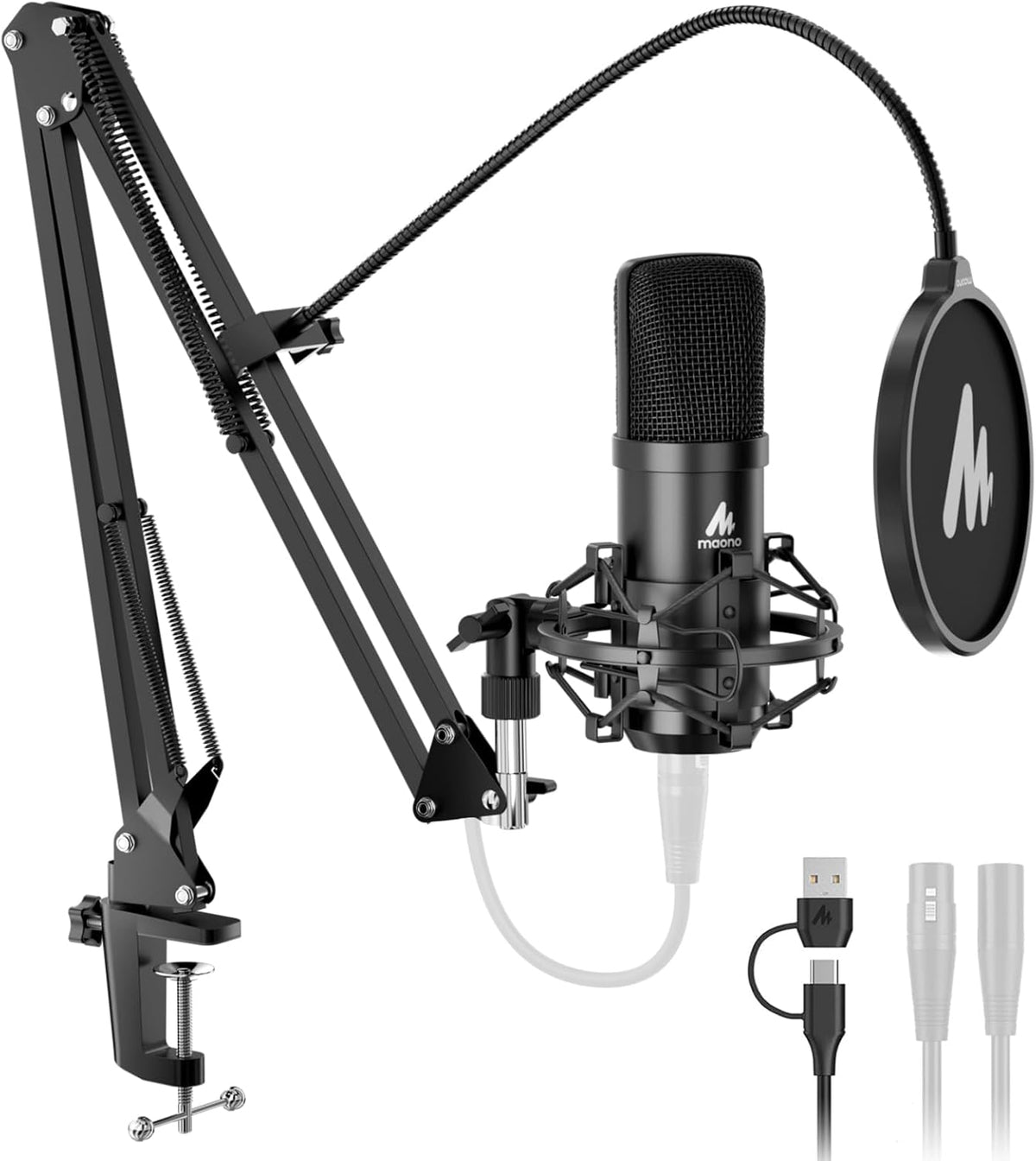 MAONO A04 Gen2 XLR/USB Condenser Microphone Kit for PC Podcast Recording