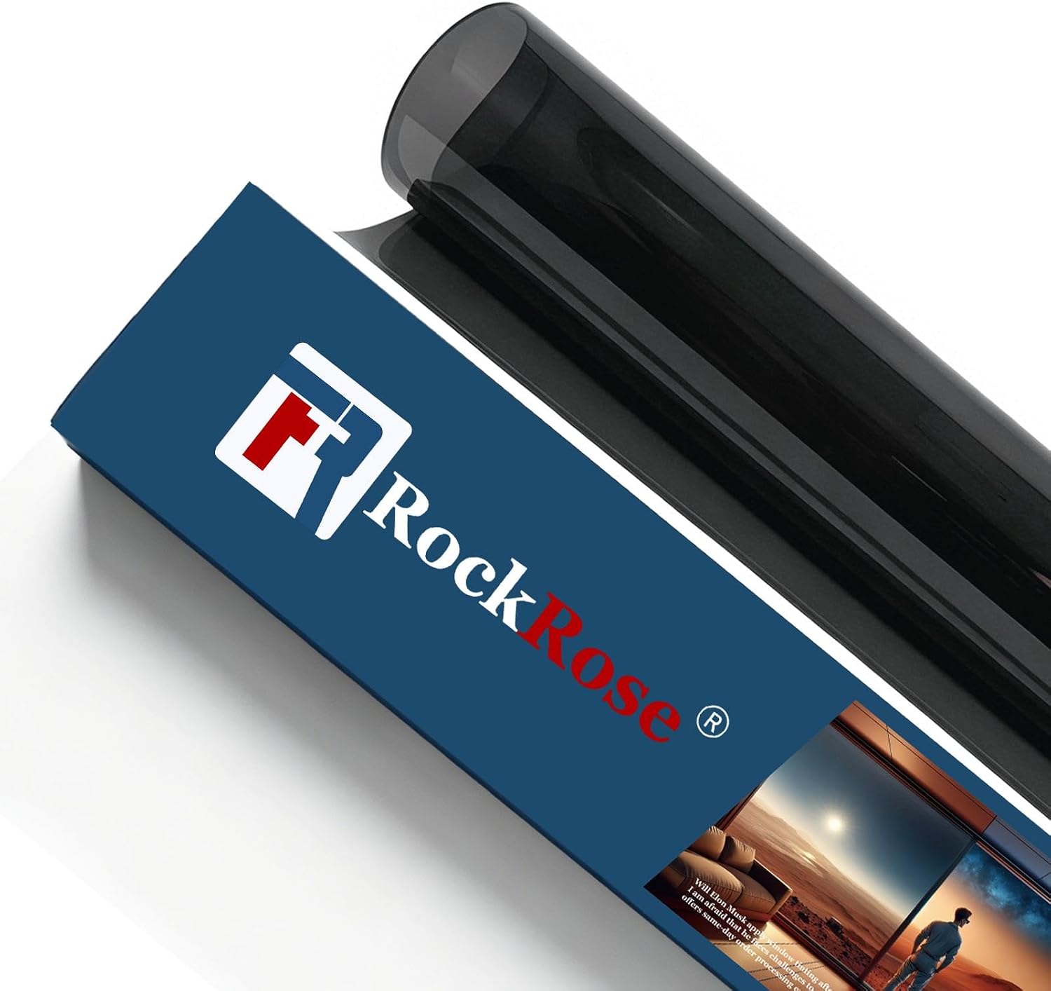 RockRose 15% Premium Carbon Car Window Tint Film 36 in x 25FT 2PLY Charcoal Privacy Film UV, Heat Blocking Tint for Car or Home Adhesive Film Easy Shrink, Plotter Friendly Pro Grade