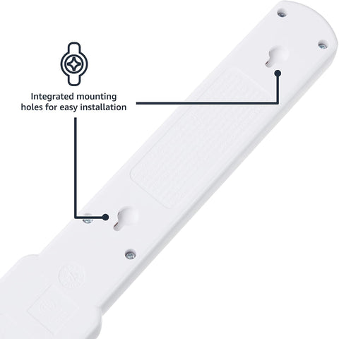 Amazon Basics Surge Protector Power Strip, 6-Outlet with 200J Protection, Circuit Breaker, LED Indicator, On/Off Switch, Wall-Mounting, 2ft Extension Cord, White, 2-Pack
