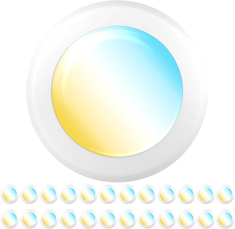Sunco 24 Pack 6 Inch Flush Mount LED Disk Lights, 5CCT, 15W=75W, Dimmable