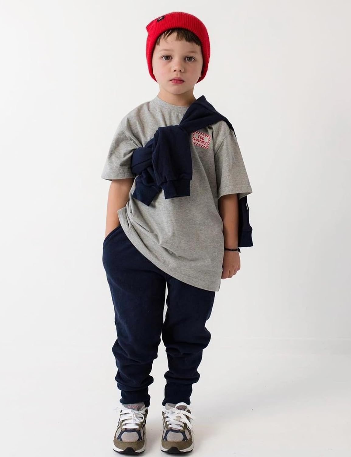 Flygo 3 Pack Boys Sweatpants Kids Active Joggers Athletic Casual Basic Pull On Pants with Pockets Drawstring