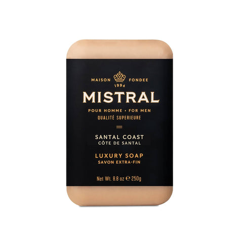 Mistral Men’s Luxury Bar Soap for Men, Classics Gift Set (4 x 8.8 oz)