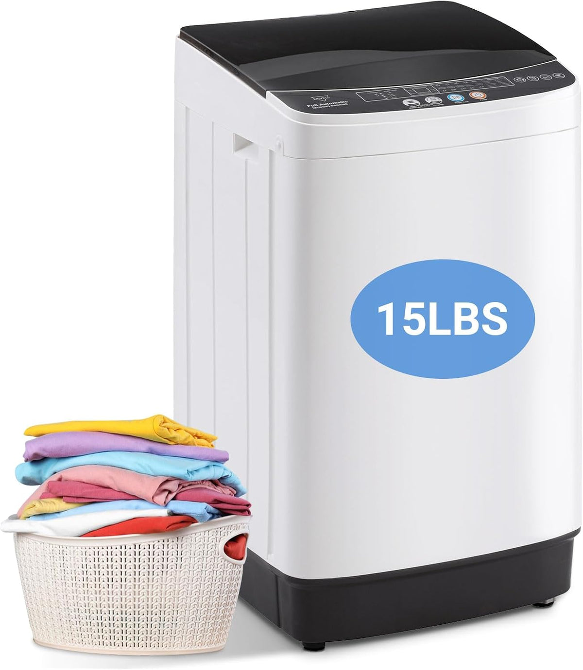 Erivess 1.9 Cu Ft Compact Portable Washing Machine, 8 Programs, for Homes