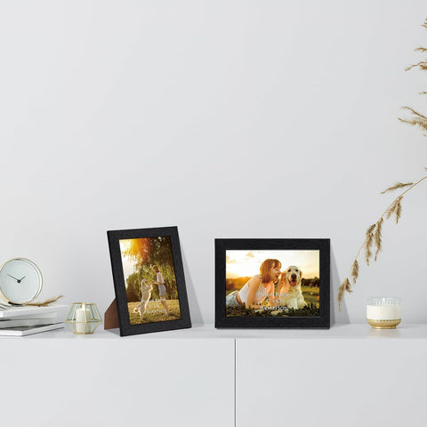 HORLIMER 4x6 Picture Frame Set of 15, Black Picture Frames for 4 by 6 Photo