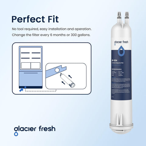 GLACIER FRESH EDR3RXD1 Water Filter & W10311524 Air Filter, 2+3 PACK