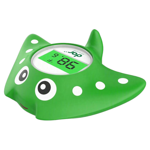 Baby Bath Thermometer for Infant & Toddler, Floating Digital Water Thermometer with 3‑Color LED Backlight, Baby Bath Toy, Hot & Cold Alert, BPA‑Free,Ray Shape