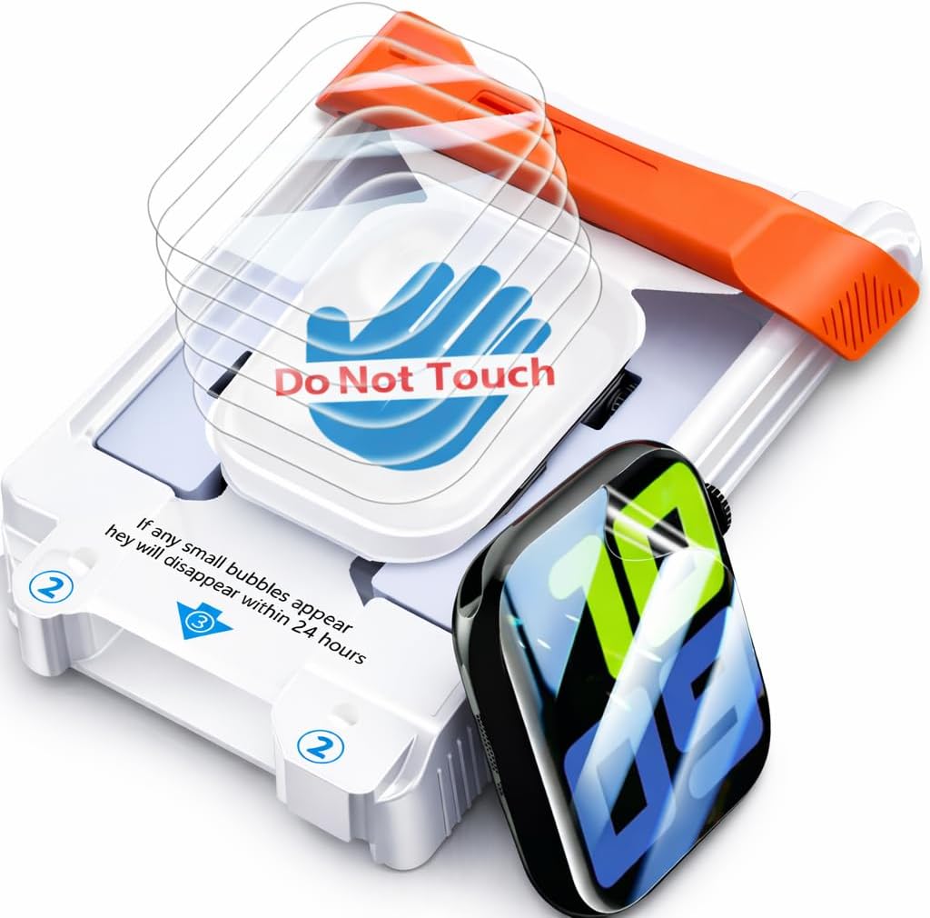 6 Pack Screen Protector for Apple Watch Series 9/8/7/6/5/4 41mm 40mm