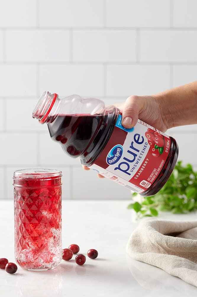 Ocean Spray® Pure Unsweetened Tart Cherry, 100% Tart Cherry Juice, 32 Fl Oz Bottle (Pack of 8)