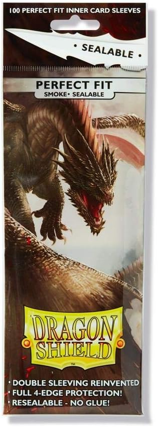 2 Packs Dragon Shield Inner Sleeve Clear Standard Size 100 ct Card Sleeves Individual Pack
