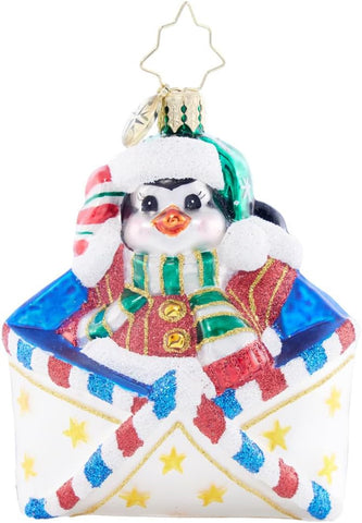 Christopher Radko Hand-Crafted European Glass Christmas Tree Decorative Ornament, Festive Furry Friend Gem
