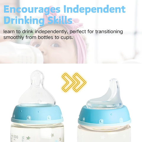 16 Pack Replacement Silicone Spout Compatible with NUK Active and Learner Cups, Clear Silicone Dishwasher Safe No Spill BPA Free Nipple Replacement Spouts