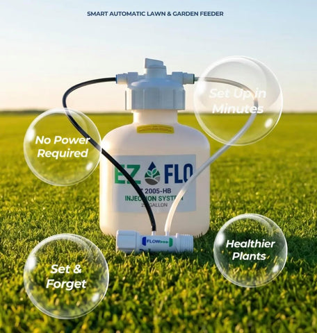 EZ-FLO 3/4 Gallon Hose‑Bib & Drip Fertilizer Injector | Low‑Pressure Garden Feeder for On/Off Flow & Drip Irrigation | EZ 2005‑HB