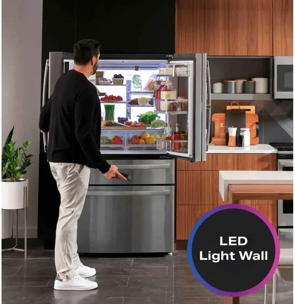 GE Profile PVD28BYNFS 36" 4-Door French Door Refrigerator with 27.6 cu. ft. Total Capacity in Fingerprint Resistant Stainless Steel