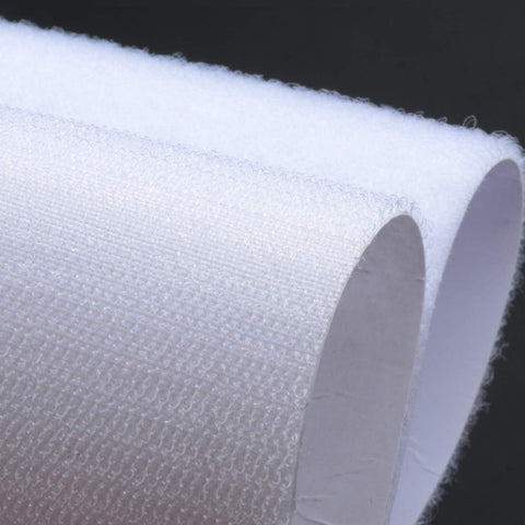 Melsan 1x4 inch Self Adhesive Hook and Loop Strips - 15 Sets - White Sticky Back Tape Fastener, Heavy Duty Mounting Strips for Home or Office Use - Instead of Holes and Screws