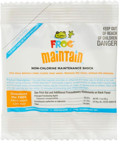 FROG Maintain, Single Dose Non-Chlorine Shock for Hot Tubs, 1 Pack