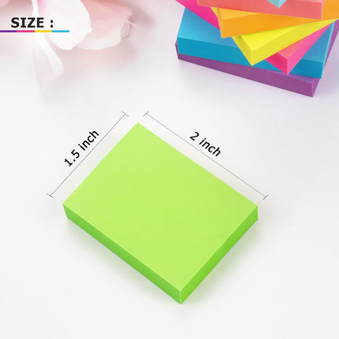 24 Pads Sticky Notes, 1.5x2 in, 8 Bright Colors, Total 1920 Sheets