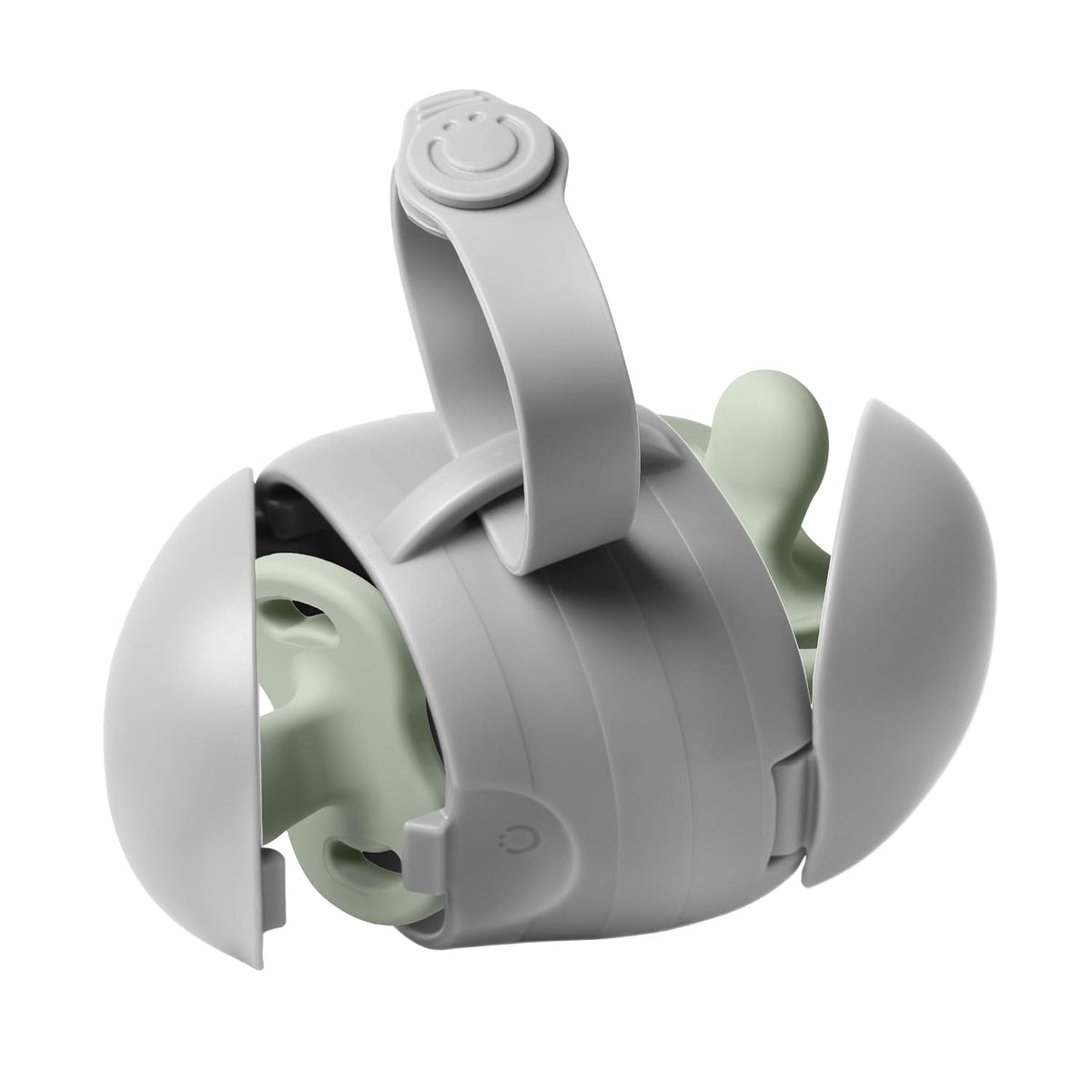 Ubbi On-The-Go Dual Pacifier Holder, Baby Pacifier Case with Strap, Gray