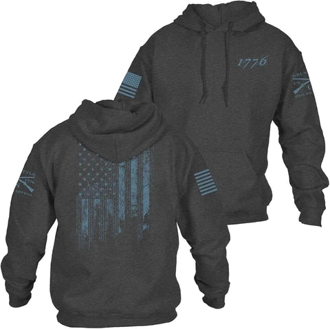 Grunt Style 1776 Flag American Men's Hoodie
