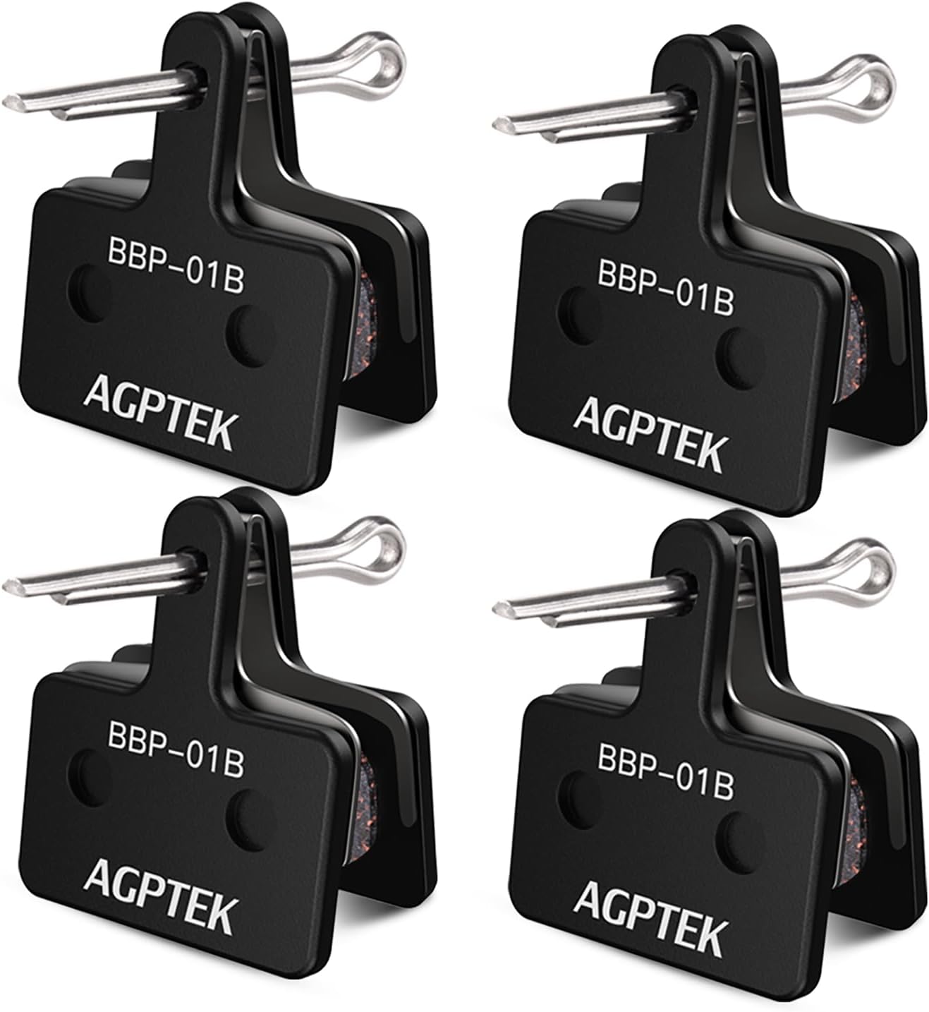 AGPTEK Bike Brake Pads, Compatible with TRP Tektro Shimano MTB,Semi-Metal