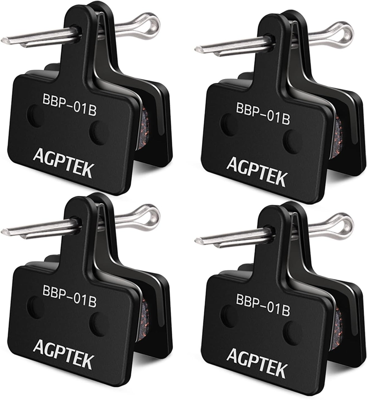 AGPTEK Bike Brake Pads, Compatible with TRP Tektro Shimano MTB,Semi-Metal