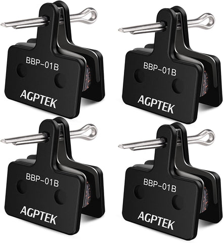 AGPTEK Bike Brake Pads, Compatible with TRP Tektro Shimano MTB,Semi-Metal