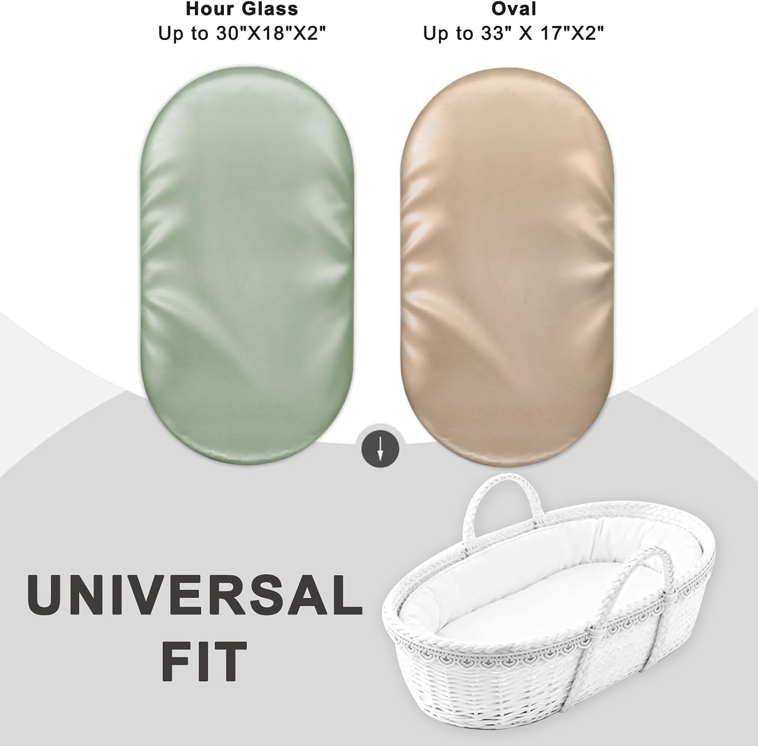 Baby Bassinet Sheets for Baby Boy Girls,4-Pack Fitted Bassinet Sheets Set Compatible with Halo Bassinest Swivel Sleeper,Baby Delight,Angelbliss,32"X16" (Brown & Green)